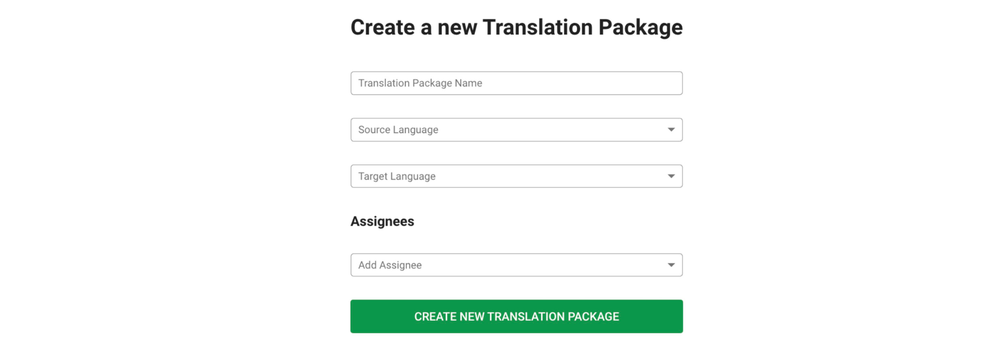 Create Translation Package